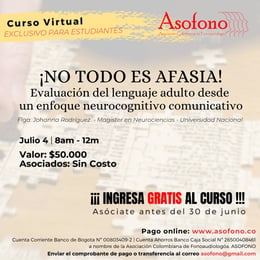 Curso virtual de Cross Check en audiología básica - ASOFONO